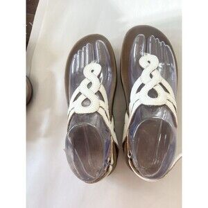 Rockport  Ramona Cobb Hill Flat Sandal Comfort White Size 6.5 Walking comfort